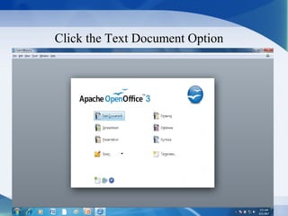 Click the Text Document Option
 