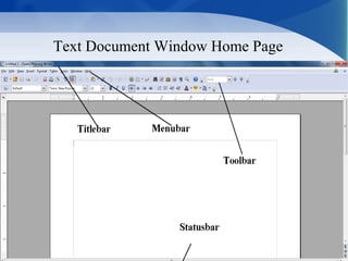 Text Document Window Home Page
 