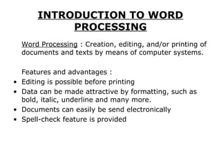 Word processing | PPT