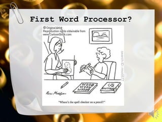 First Word Processor?
 