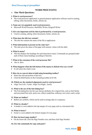 Word processing | PDF