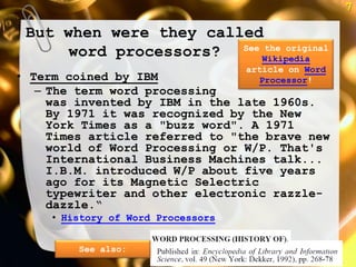 Word Processing | PPTX