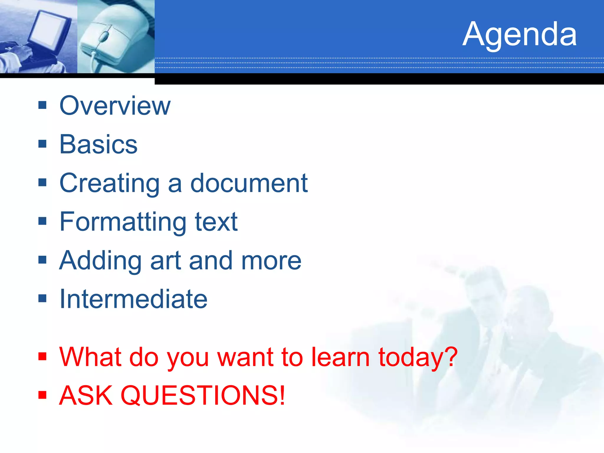 Word processing basics | PPTX