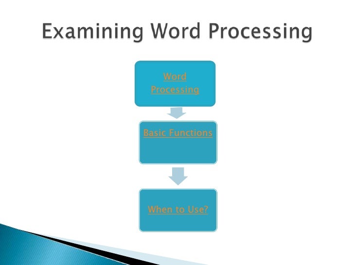 Word processing chapter 7