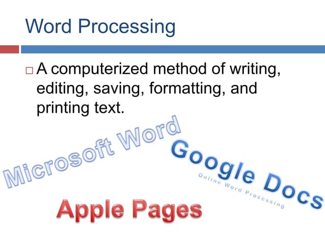 Word Processing Introduction | PPTX