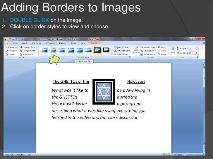 Word processing homework picture