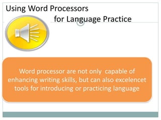 Word Processor Classroom Word processor in the classroom | PPTX