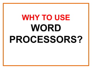 Word Processor Classroom Word processors in the classroom | PPTX