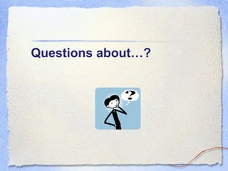 Questions about…?   
