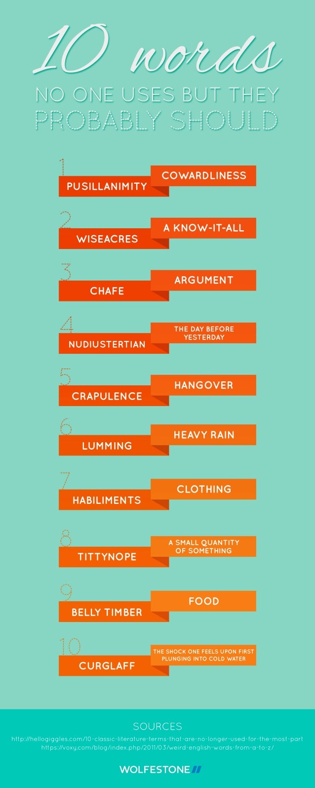 10 words no one uses but they probably should [INFOGRAPHIC]