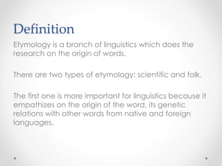 Words and nations history | PPTX