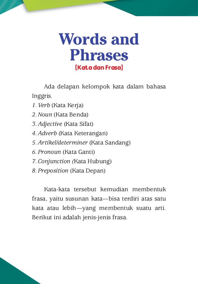 Words and Phrases dalam Bahasa Inggris Words and Phrases dalam Bahasa Inggris