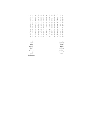 Word search puzzle | DOCX