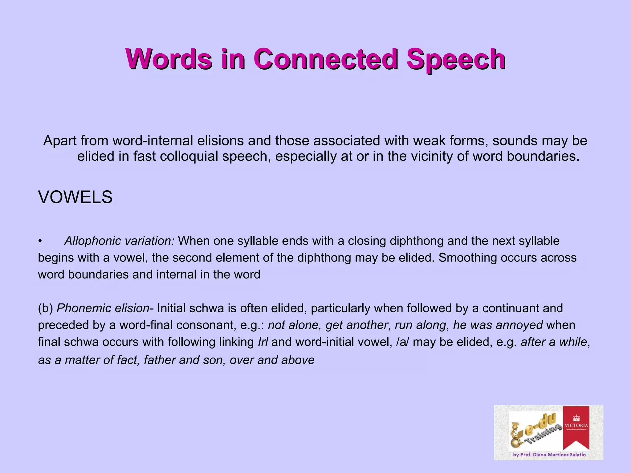 Words in connected speech | PPT