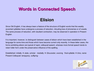 Words in connected speech 2012 | PPT