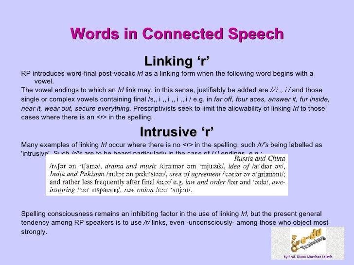 Words in connected speech 2012