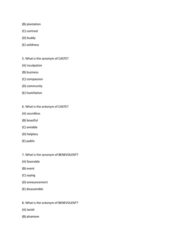 Words In Context Sat Practice Questions | PDF