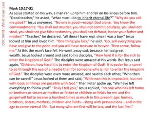 Words of Jesus (Doctrine: What Jesus Said)