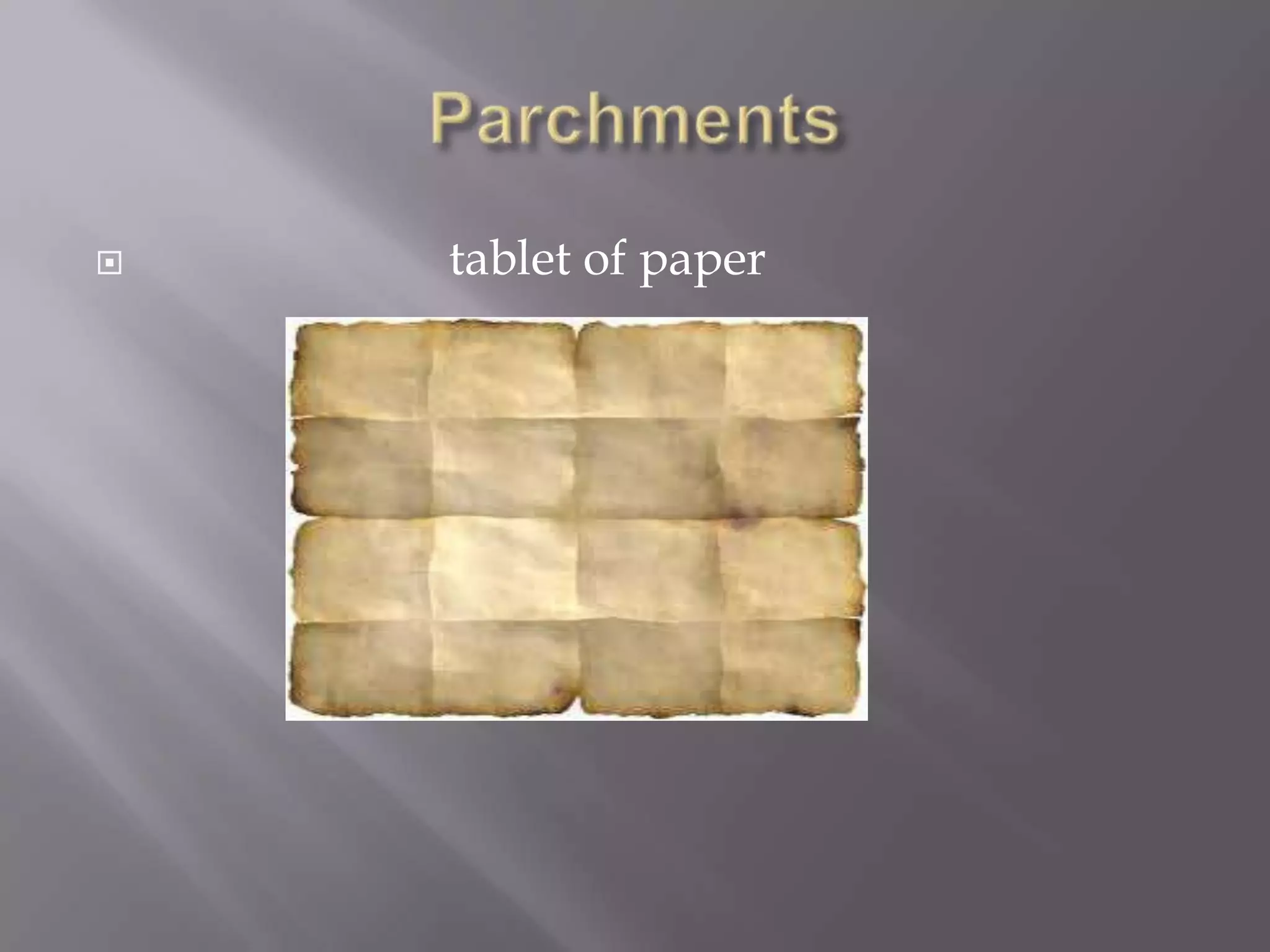    tablet of paper
 