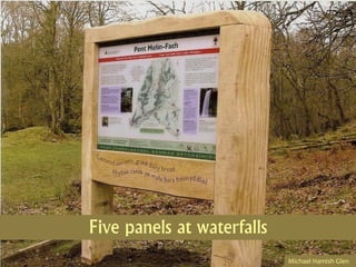 Five panels at waterfalls
                            Michael Hamish Glen
 