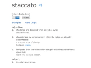 Words to describe sound