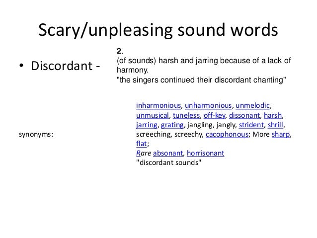 Words to describe sound