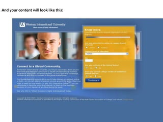 And your content will look like this: