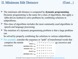 Minimum Edit Distance Example Tabular Words _Transducers Finite state transducers in natural language ...