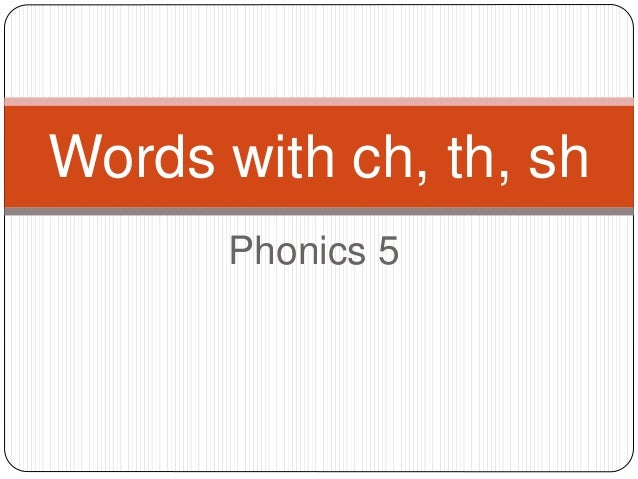 phonics words with ch th sh words with ch