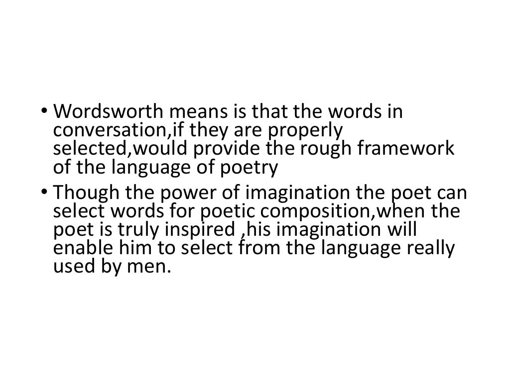 Wordsworth's theory of poetic diction