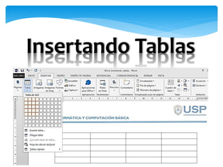 Insertando Tablas
 