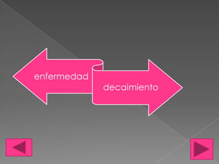 enfermedad
decaimiento