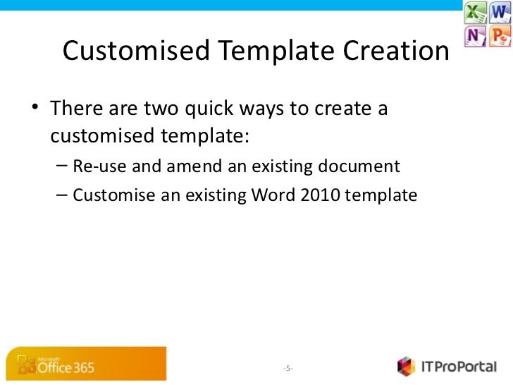 word template creation