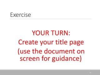 How to format your thesis in Word | PPTX