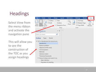 How to format your thesis in Word | PPTX