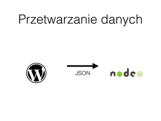 JSON
Przetwarzanie danych
 