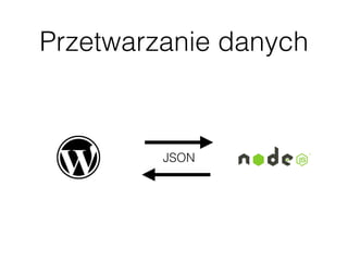 JSON
Przetwarzanie danych
 