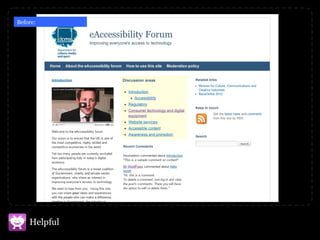 Taking WordPress to AAA accessibility (WordUp Whitehall 2011)