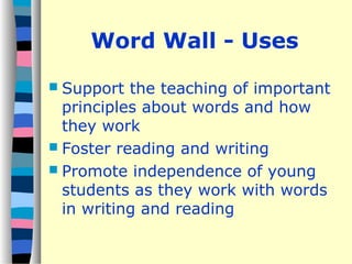 Word walls | PPT