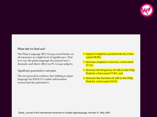 -
Clarity, Journal of the international movement to simplify legal language, Number 51, May 2004
 