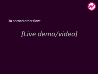 30-second order flow:
[Live demo/video]
 