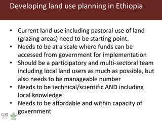 Woreda participatory land use planning, Ethiopia 