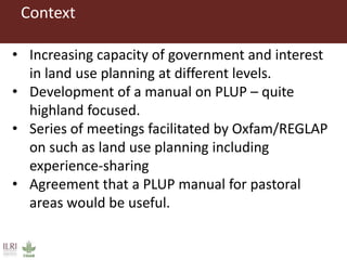 Woreda participatory land use planning, Ethiopia 