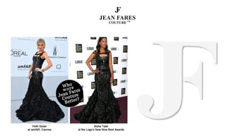 Aisha Tyler versus Hofit Golan: Who wore Jean Fares Couture better?