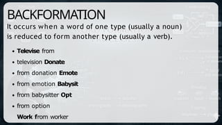 Comprehensive Overview of Word Formation Processes in Linguistics | PPTX