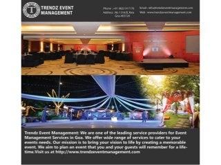 Trendz Event Management Goa