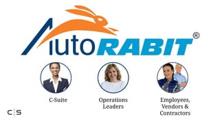 C-Suite Operations
Leaders
Employees,
Vendors &
Contractors
 