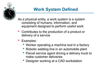 WORK elements industrial engineeing concept | PPTX