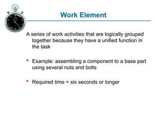 WORK elements industrial engineeing concept | PPTX