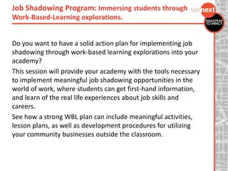 virtual job shadowing definition